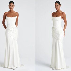 BABYBOO Kensington Maxi Dress - Ivory Size XXL (Strapless, corset, mermaid style